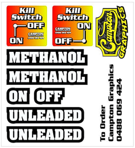 Racecar Compliance Decal Sheet