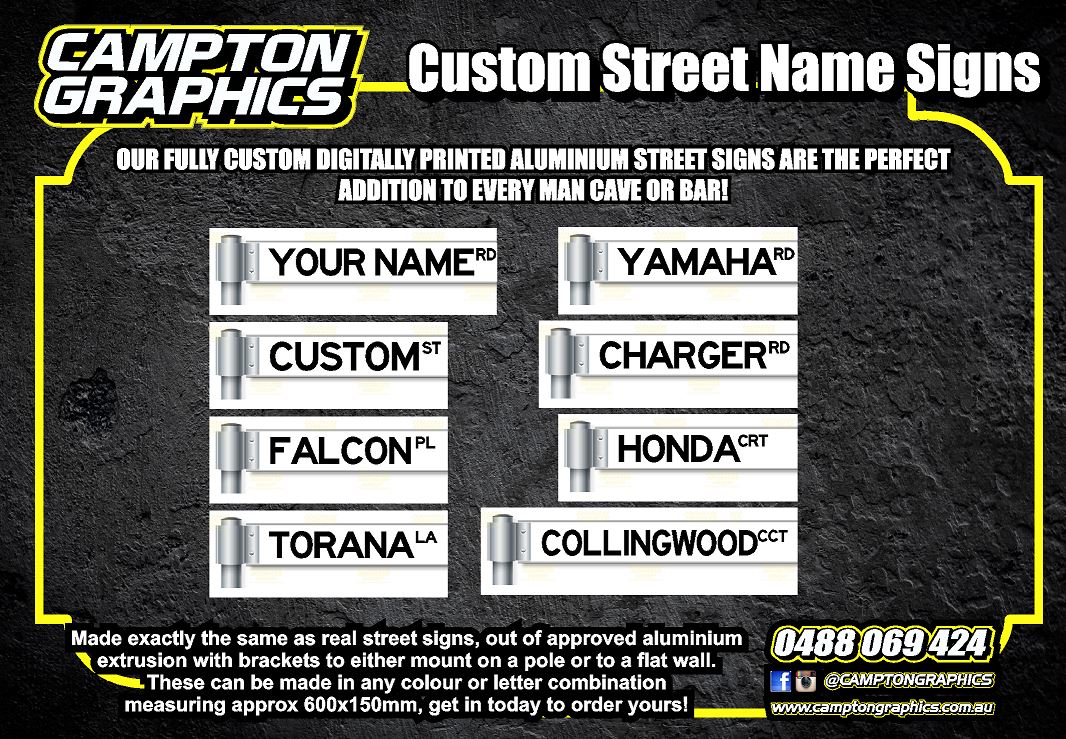 Street Sign with Custom Text – Campton Graphics
